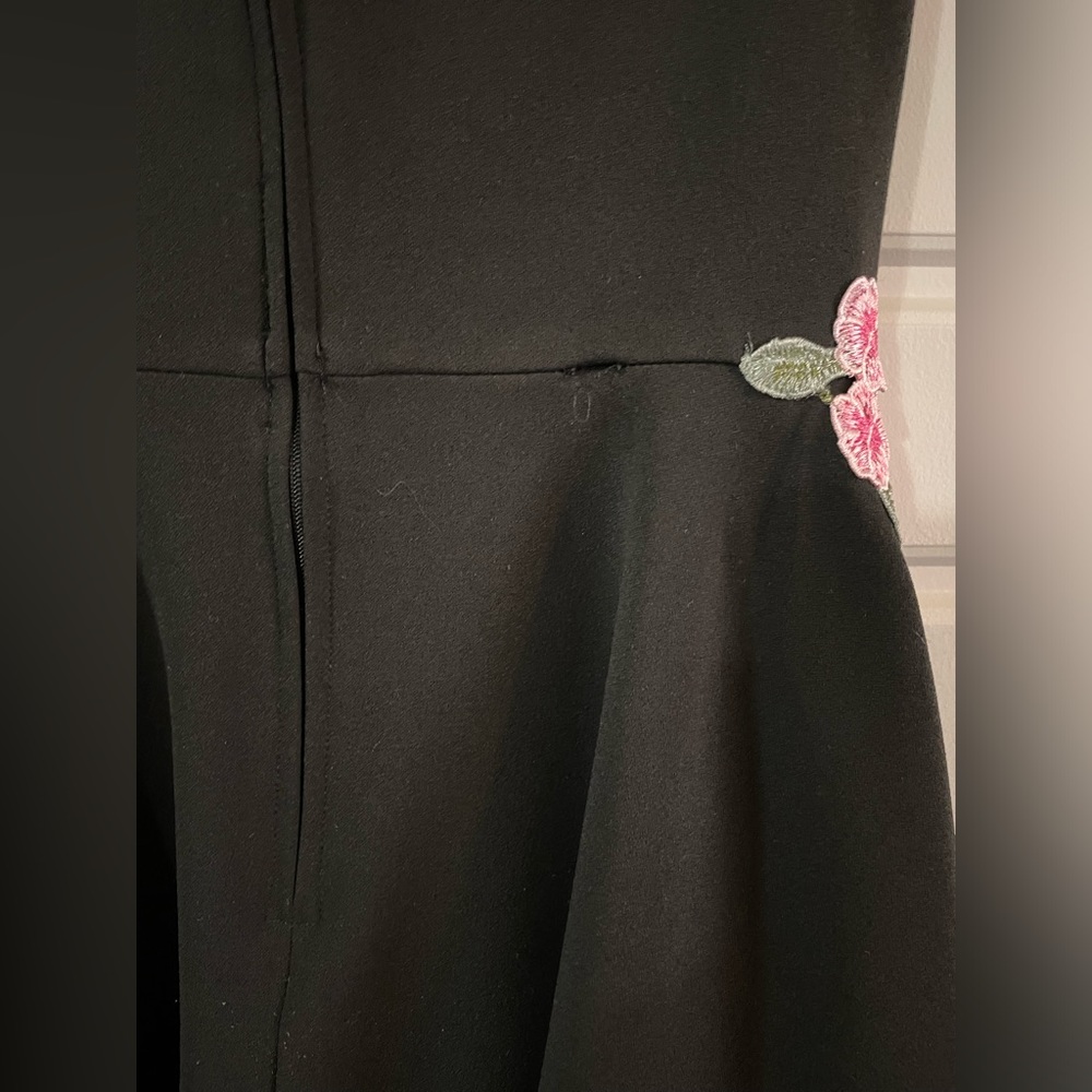 B DARLIN BlackDress Clasic Junior A-Line Off Shoulder Sweetheart Neckline Sz9/10 - Picture 7 of 13